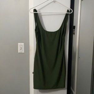Green Windsor open back mini dress